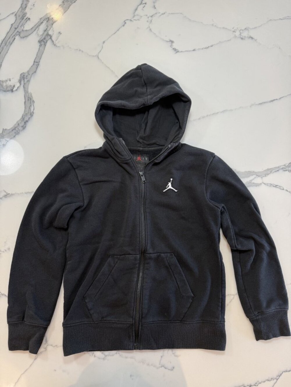 Jordan Black Zip Up Hoodie Youth Medium